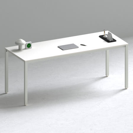 209애비뉴 제로데스크 학생 컴퓨터 책상 2000x800mm, 화이트상판+화이트프레임