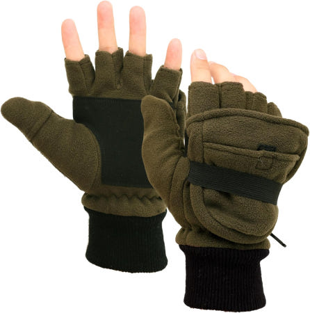 [해외]플라미 남성용 컨버터블 장갑 사냥 하이킹 낚시를 위한 3M 두께의 보온 폴라 플리스 플립썸 포함 Medium Army Green