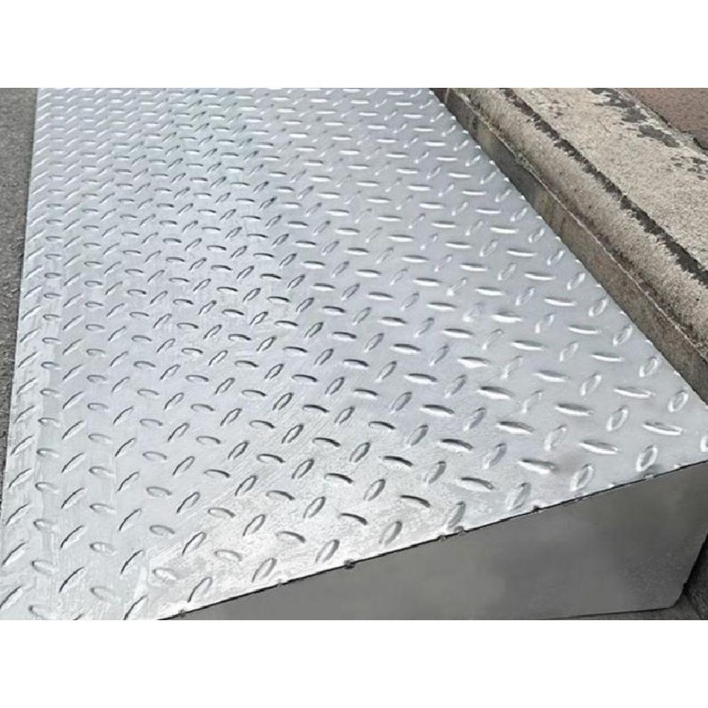 경사 철판 경사로 발판 차량 계단 주차장 진입 스테인리스강 120x50x15cm - 상세 이미지 2