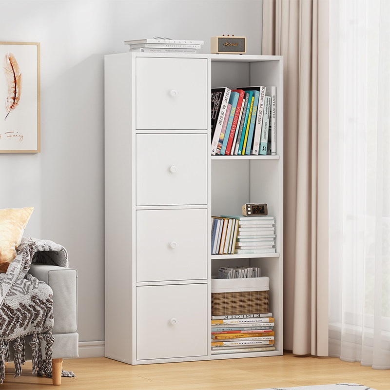 서랍장 틈새 선반 다용도 책장 정리 수납장 정리 사물함 서랍 40cm 3도어 웜 화이트 - 상세 이미지 2