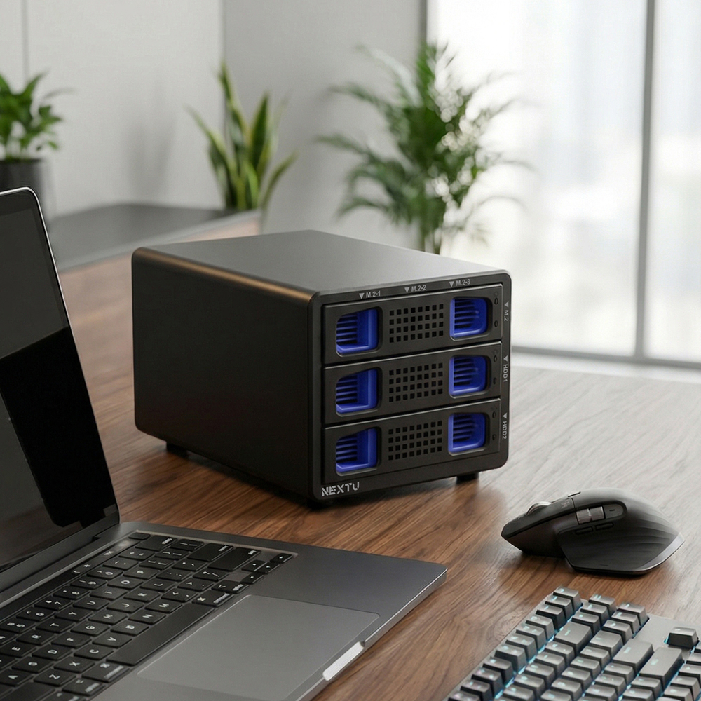 넥스트유 3베이 USB 3.2 Gen2 10G 데이터 스토리지 HDD SDD M.2 하디온 S1 이미지 8