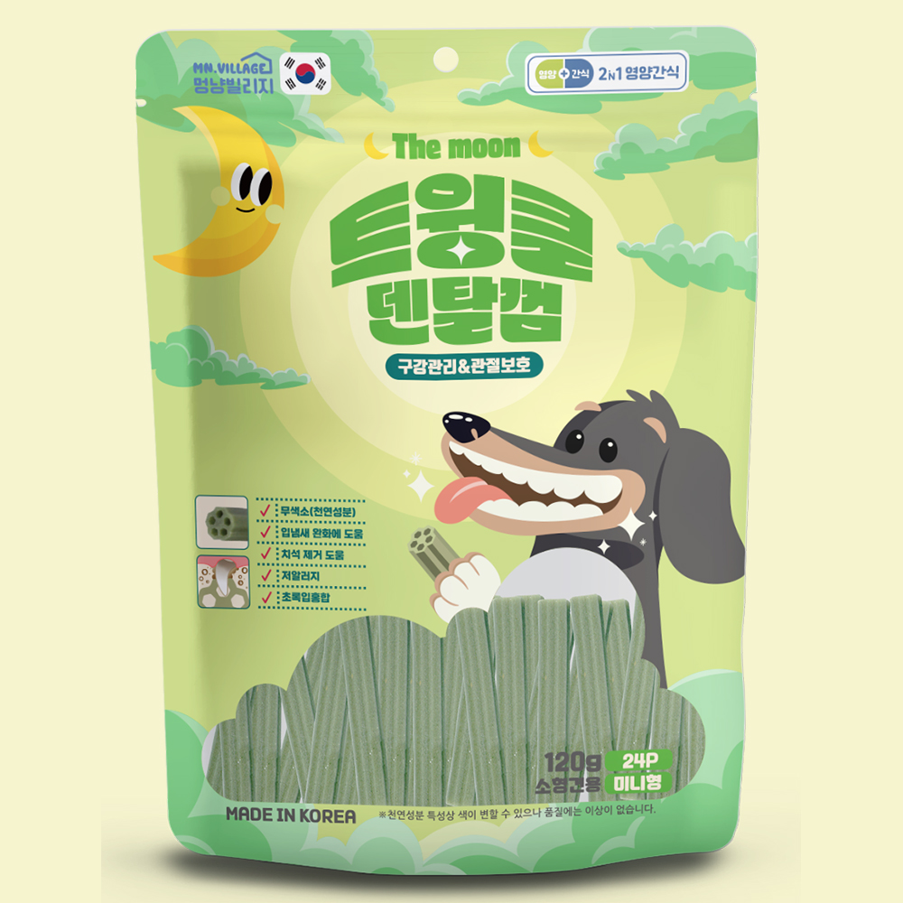 트윙클 강아지 덴탈츄 소프트 덴탈껌 가수분해 츄 개껌 관절 보호 미니형, 120g, 1개 - 상품 이미지