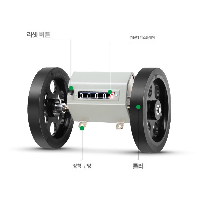 기계식 휠 측정기 기계 카운터 천 롤링 롤링기 바퀴줄자 측정 수정 눈금자 바퀴 - 상세 이미지 3