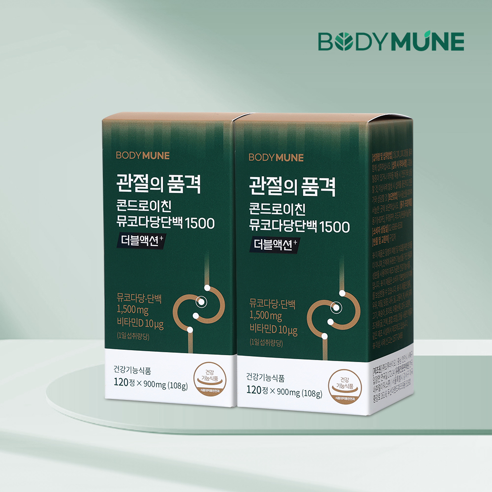 관절의 품격 콘드로이친 뮤코다당단백 1500 (1개월분) 커큐민 소연골 120정, 2개 - 상품 이미지