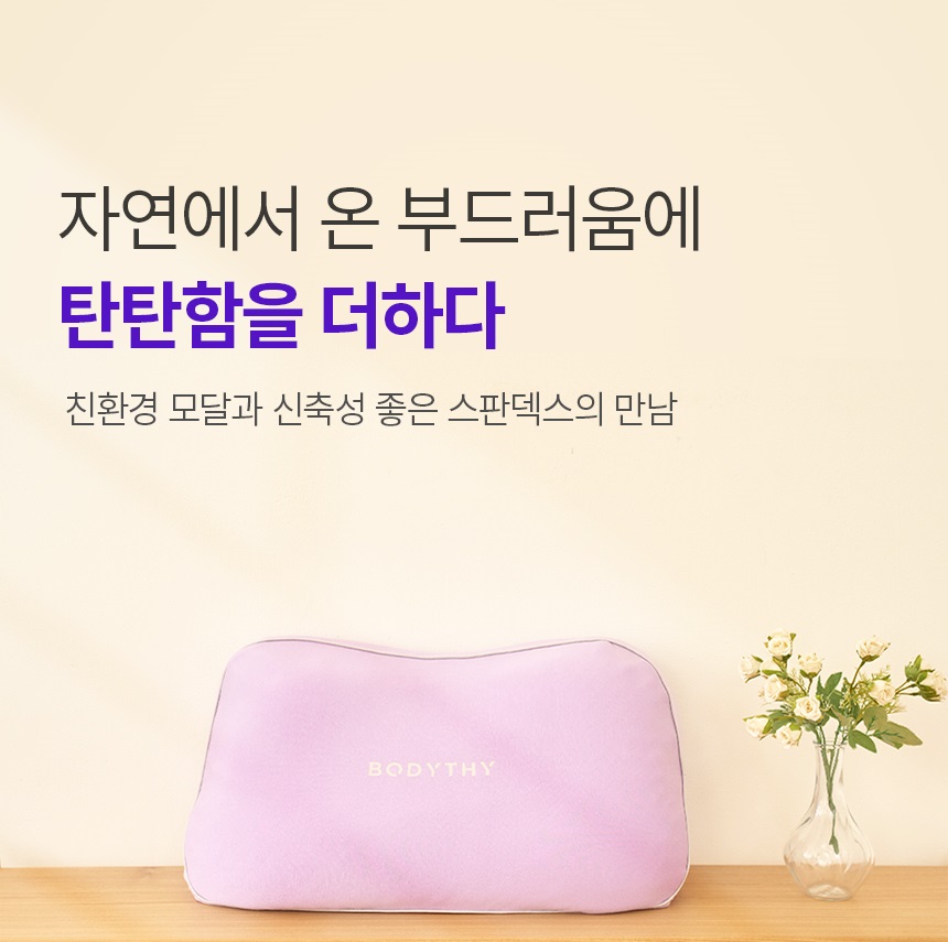 바디씨 에그젤 베개커버 TPE 전용 세탁가능 모달 부드러운 커버