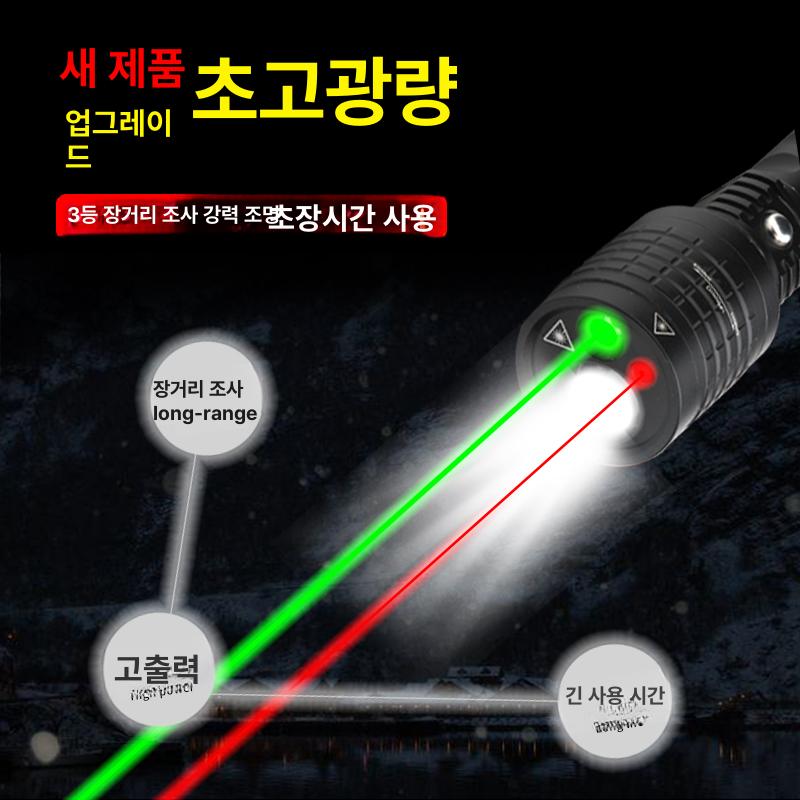 써치라이트 야외 적외선 줌 기능 키홀더 다기능 LED 트리플 라이트 손전등 18650 별무늬 1개 - 상세 이미지 4
