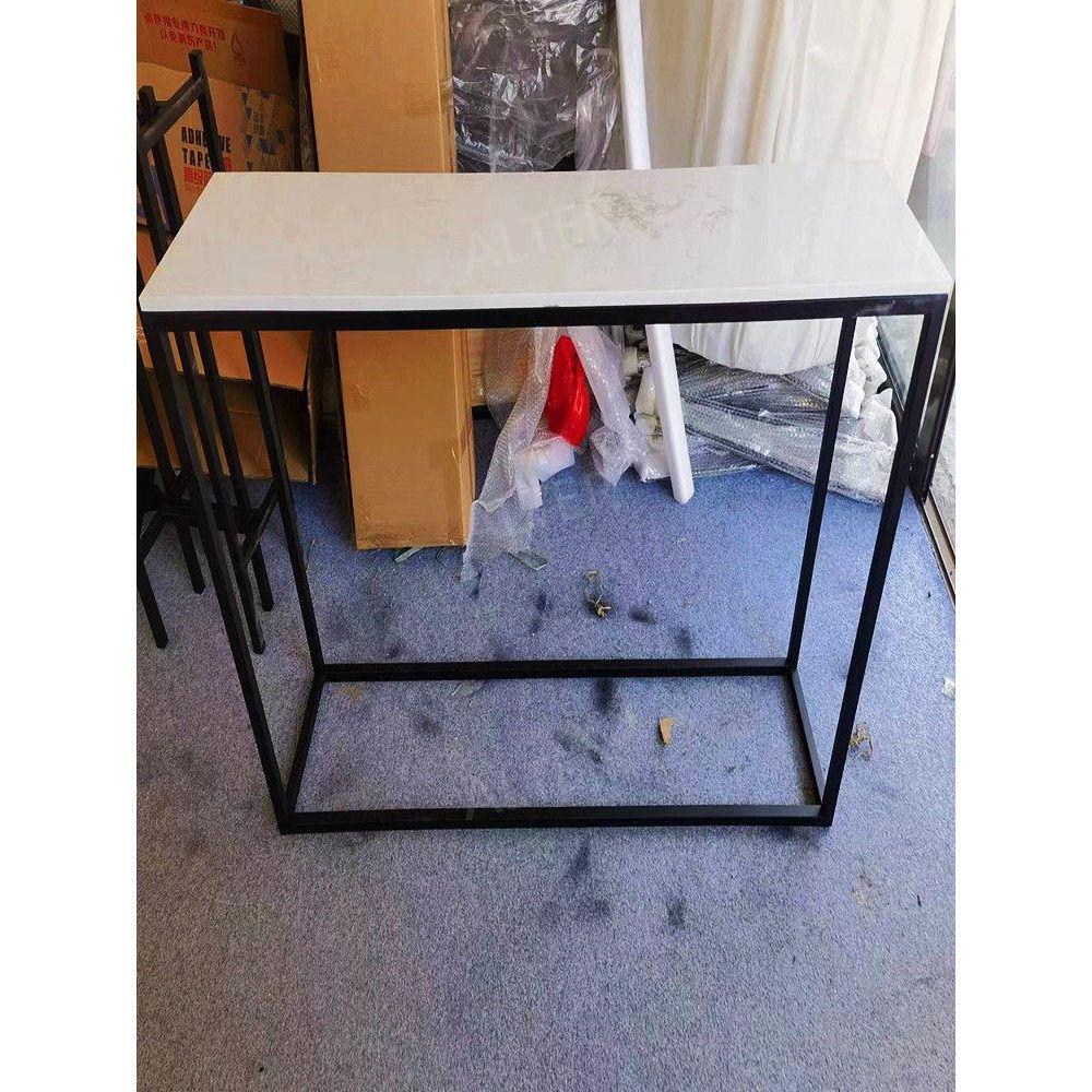 모던 콘솔테이블 슬림 수납장 인테리어 거실 북유럽 미니멀 틈새장 90x26x80cm - 상세 이미지 2