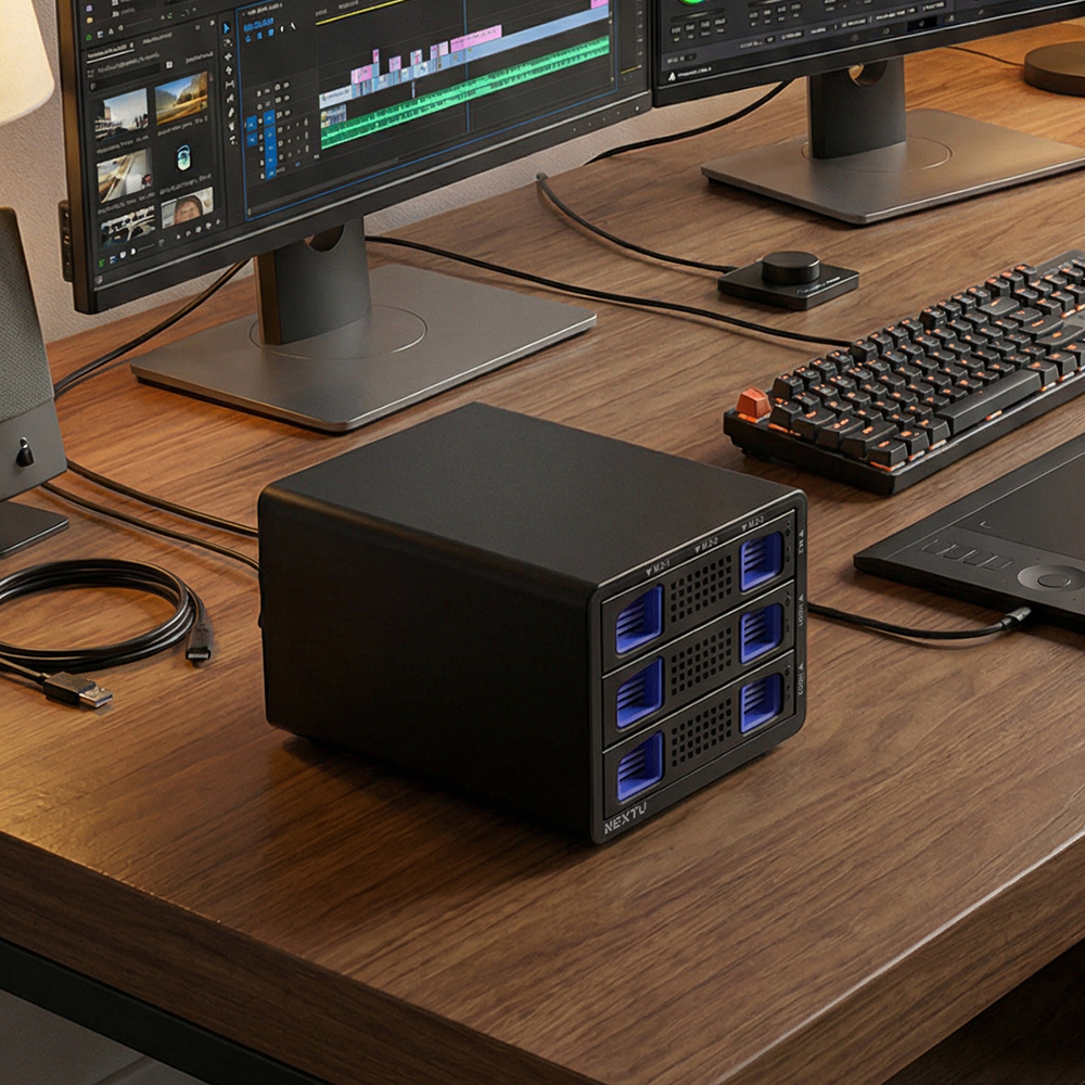 넥스트유 3베이 USB 3.2 Gen2 10G 데이터 스토리지 HDD SDD M.2 하디온 S1 이미지 7