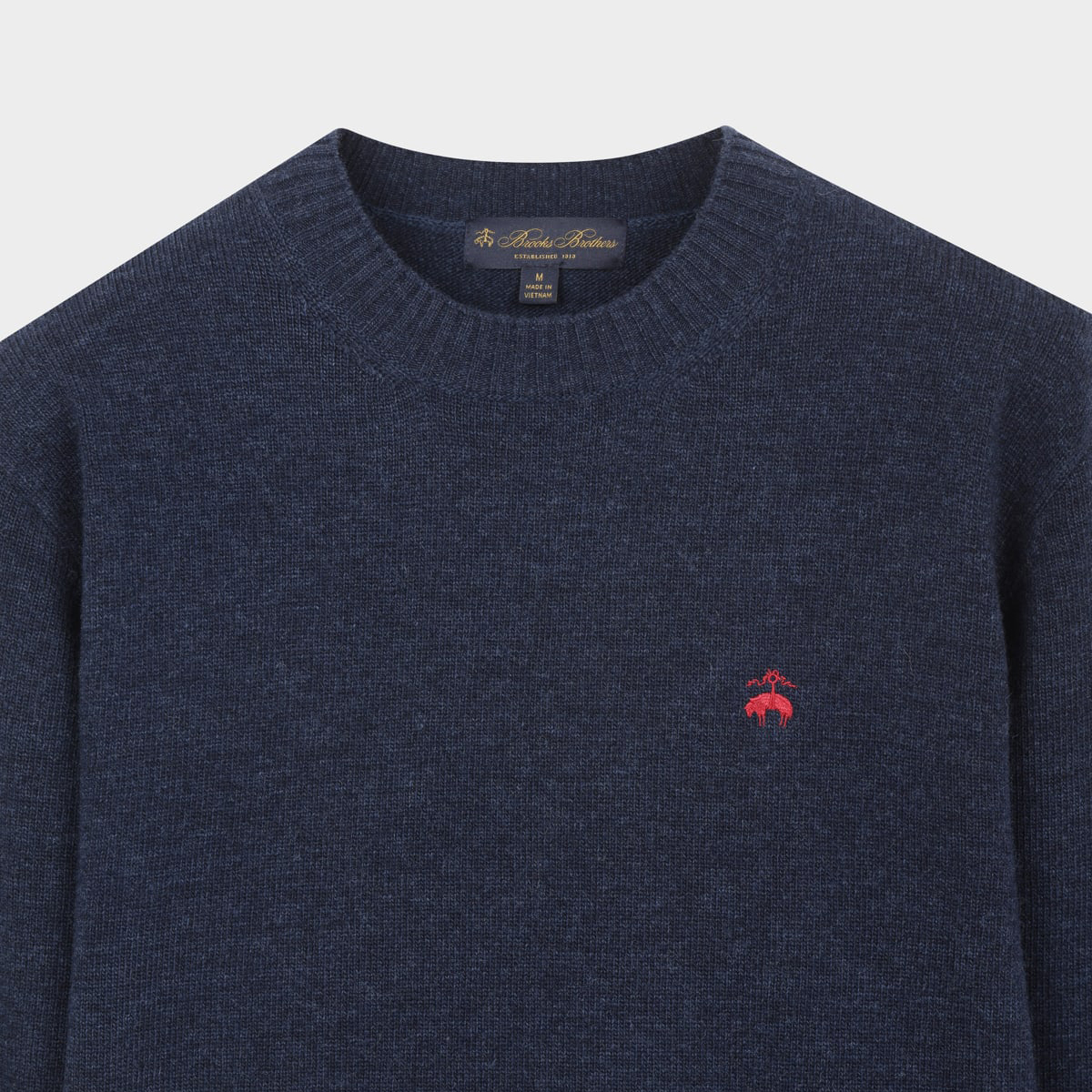 [브룩스브라더스] [Online Exclusive] 울 솔리드 풀오버 (네이비) (BBWRMOF413) 대표 이미지