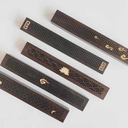 오후세시협력업체 인센스스틱 인센스홀더 인센스챔버 흑단목 우드 인센스스틱홀더