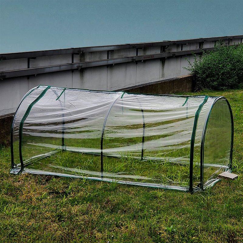 비닐하우스 온실 옥상 키큰화분 비닐 텃밭 다육이 테라스 200 x 100x80cm 투명 커버 - 상품 이미지