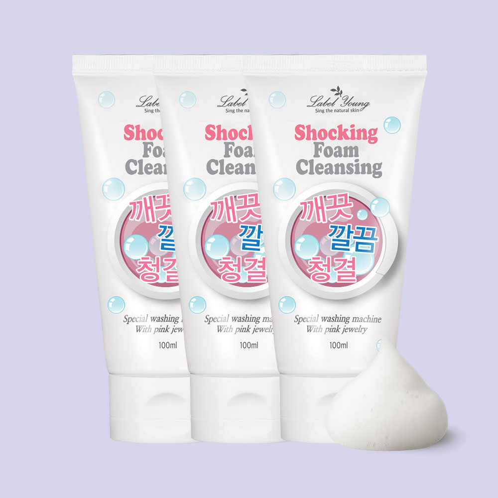라벨영 쇼킹폼클렌징 1+1+1 300ml - 메인 이미지
