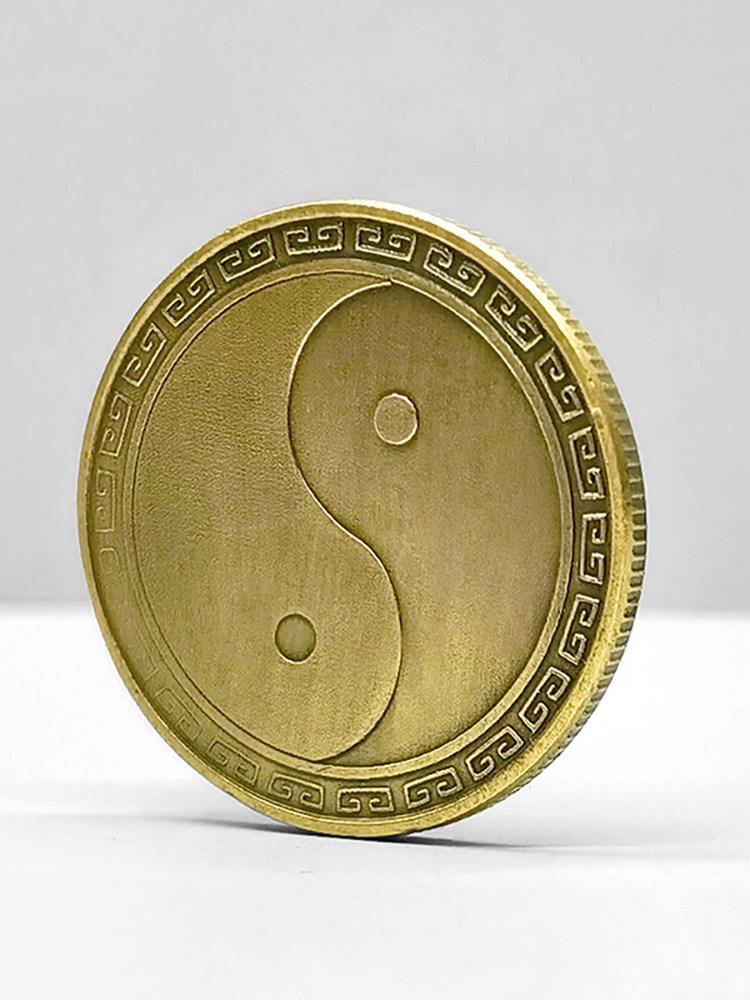 기념주화 태극도 팔괘 장식용 청동 동전 브론즈 단일코인 - 상품 이미지