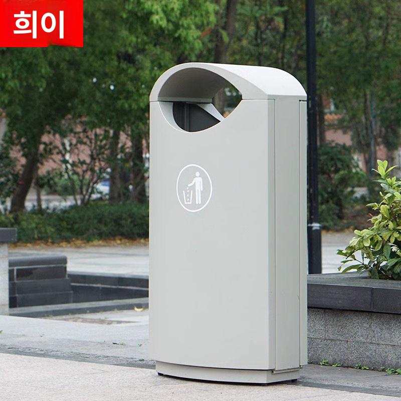실외 화장실 야외 분리수거 길거리 공원 환경미화 용품 스몰블랙 60L 강판 - 상세 이미지 4