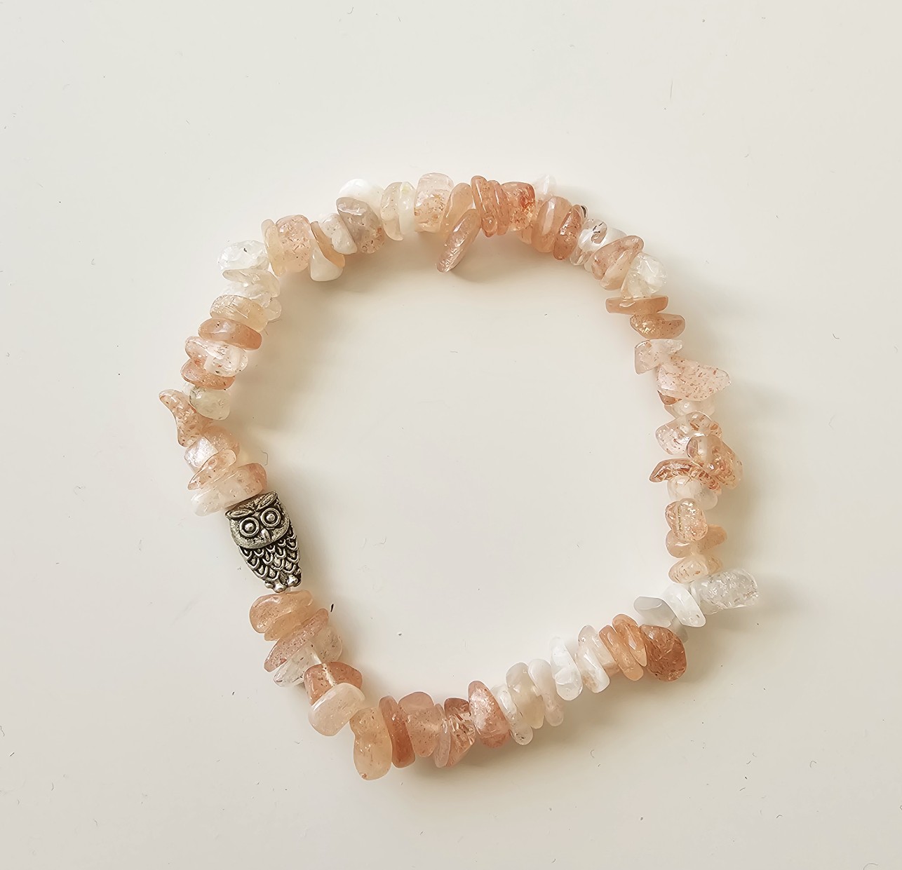 행복&자신감&재물운 천연원석 썬스톤 부엉이 팔찌