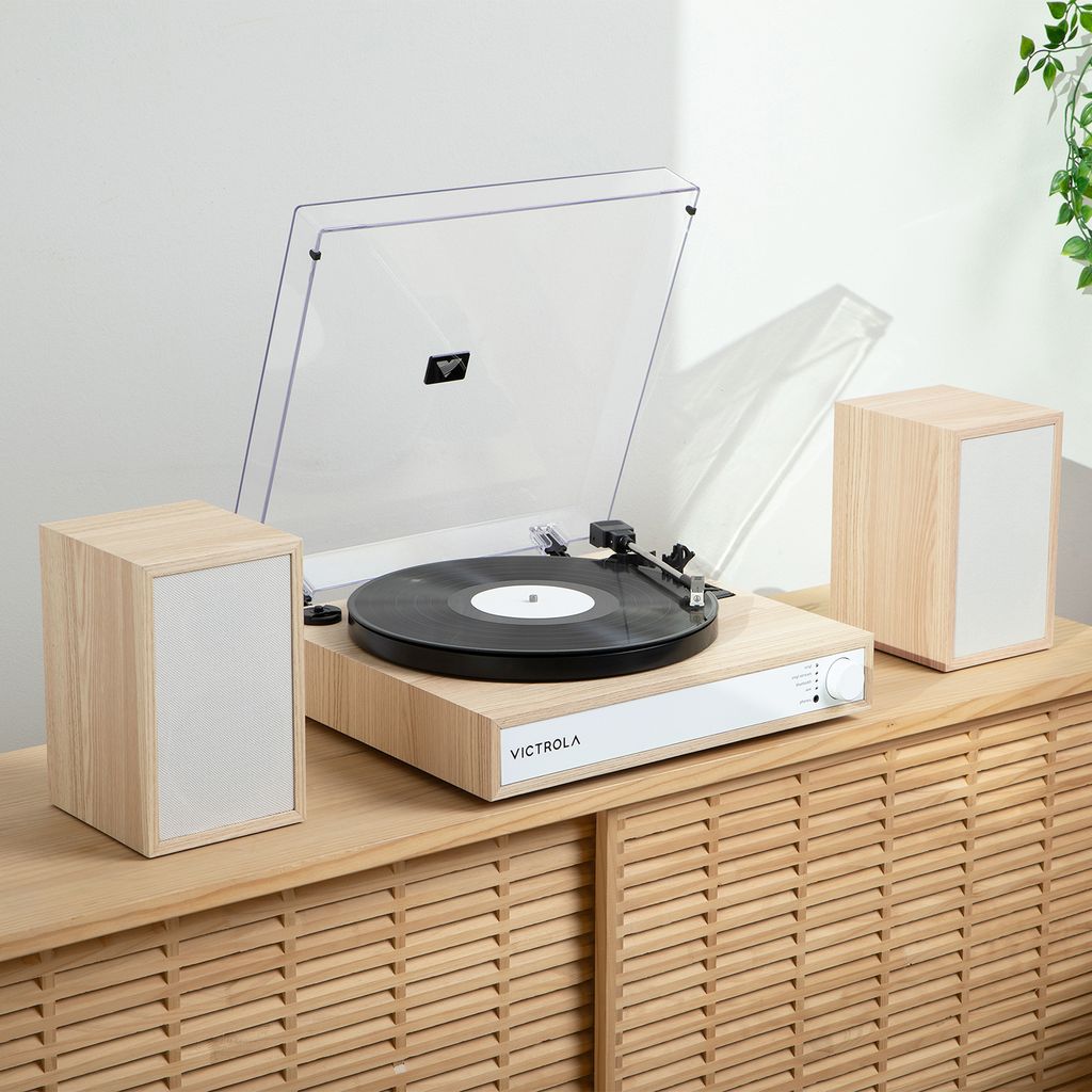 [국내총판] Victrola 빅트롤라 LP 턴테이블 스테레오 블루투스 스피커 패키지 Harmony Shelf System - 상품 이미지