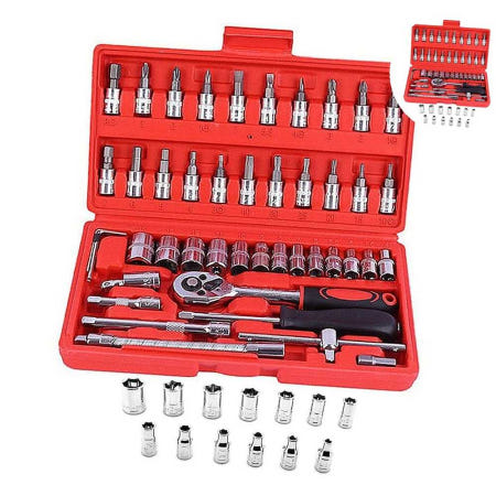 INCY 전문가 복수세트 46종 복수알 렌치소켓 공구 부품함