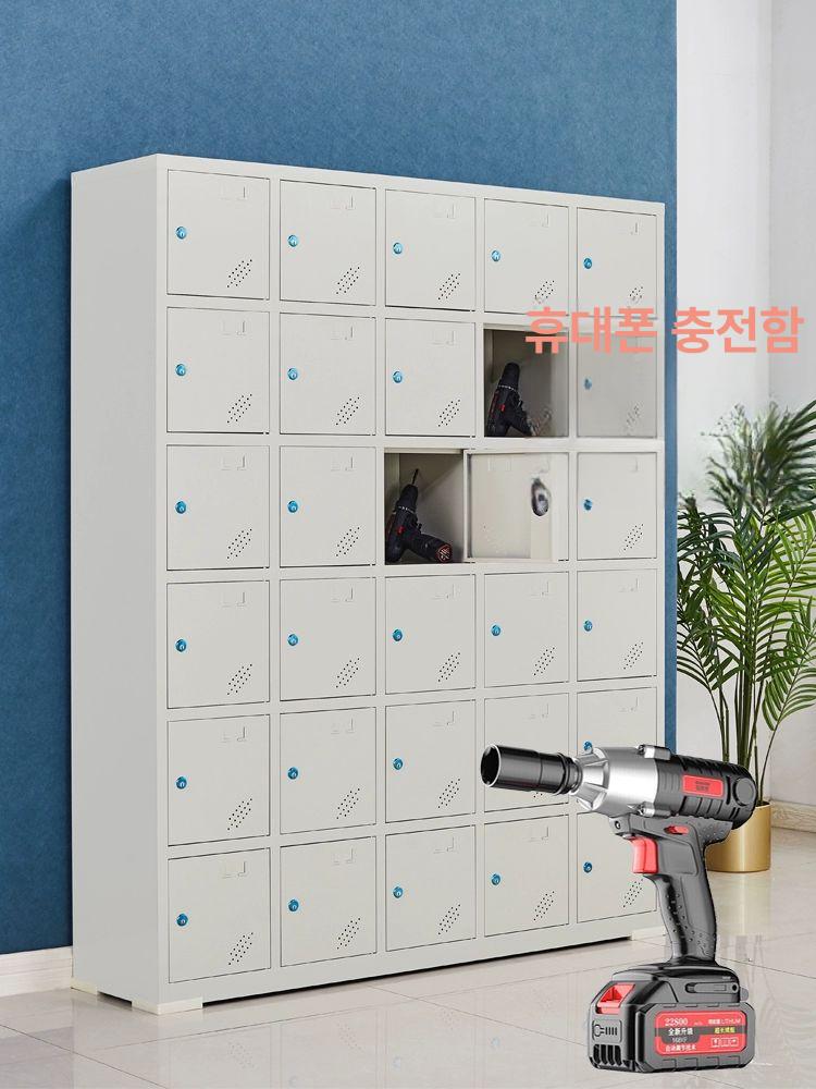 철제 핸드폰 보관함 수거함 사물함 학원 보관 충전 캐비닛 12문 외부 유리 휴대폰 보관 - 상세 이미지 2