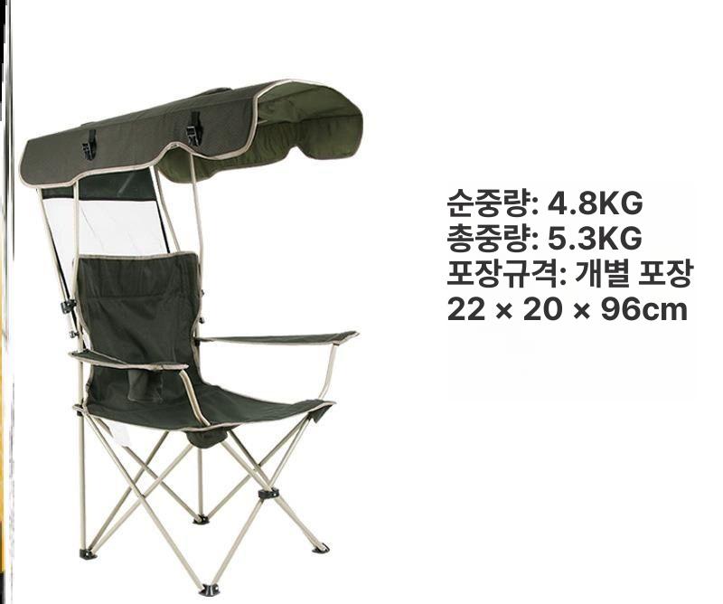 낚시용 의자 캠핑용 블루 선쉐이드 루프형 캐노피 비막이 스몰 다크네이비 - 상세 이미지 3