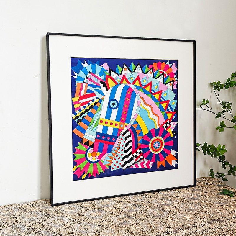 스카프액자 DIY 셀프형 무광골드 인테리어 집꾸미기 무광 금색 알루미늄 프레임 60x60cm (50x50cm 스카프) - 상세 이미지 4