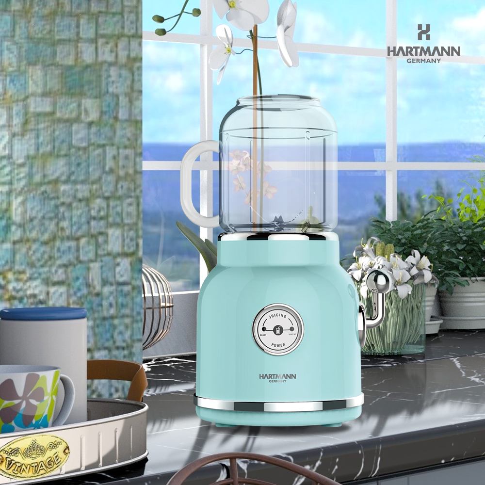 하트만 HMB-S1708M 민트 레트로믹서 블렌더 소형 미니 가정용믹서기 6중칼날 제품 이미지