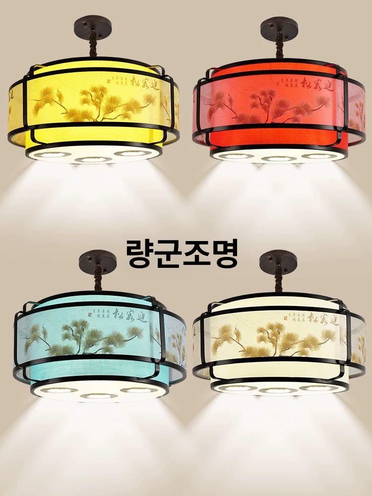 팬던트 선술집 등불 랜턴 레드 중국식 레스토랑 홈포차 파인레드 50 x 32cm 행잉 스트라이프 - 상세 이미지 4