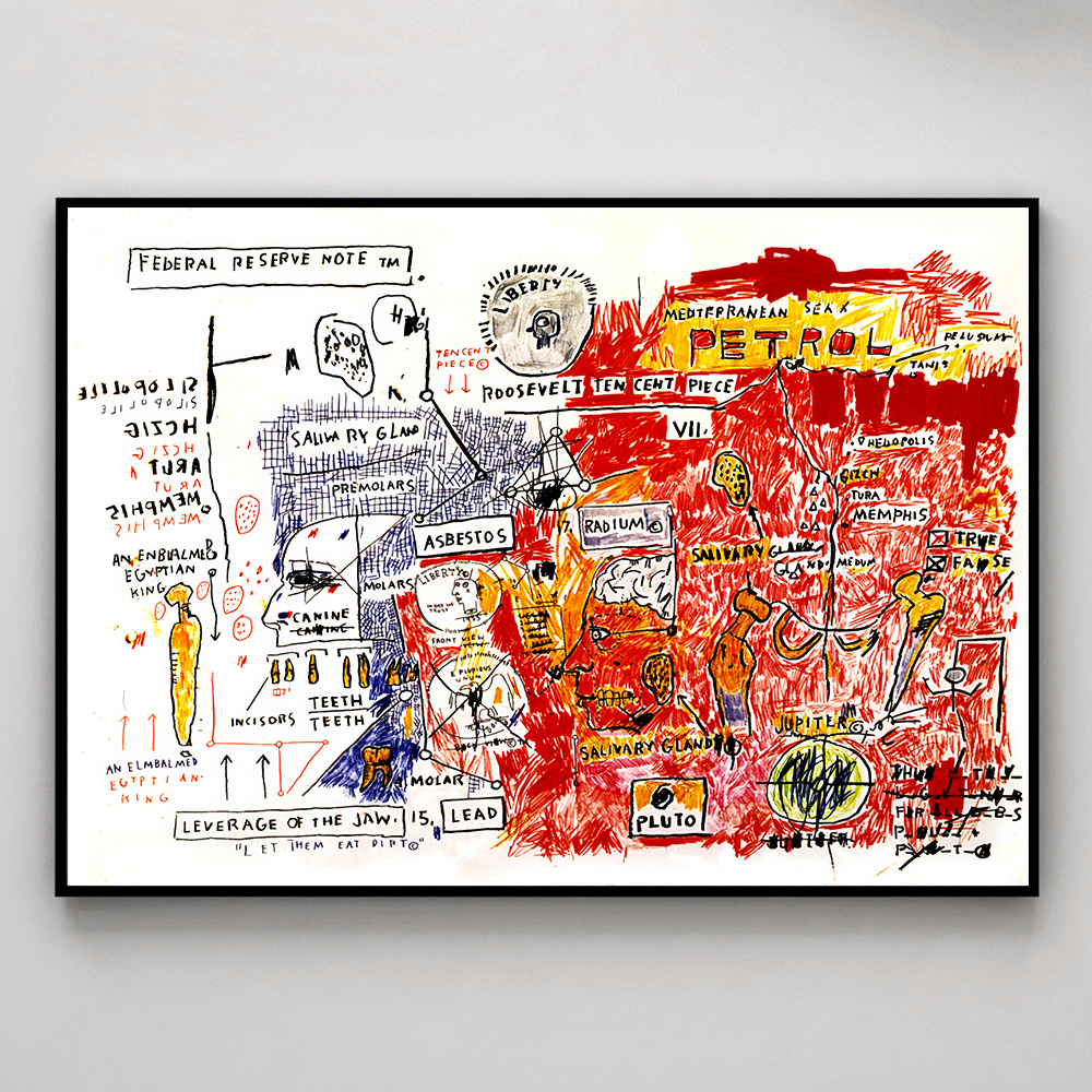 장 미셸 바스키아 인테리어 그림 액자 포스터 명화 24 Liberty 1982 - 상세 이미지 3