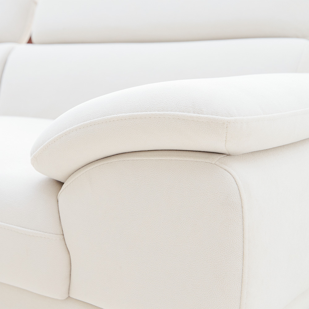 몬스터 아쿠아텍스 이지클린 거실 푹신한 신혼부부 넓은 패브릭 소파 스툴 Event, 오트밀 베이지, 3인용