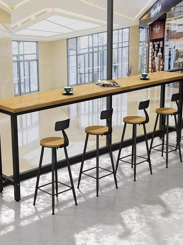 원목 바의자 라운지 체어 인조가죽 아일랜드 식탁 바스툴 원형 원목 바 스툴 - 상세 이미지 5