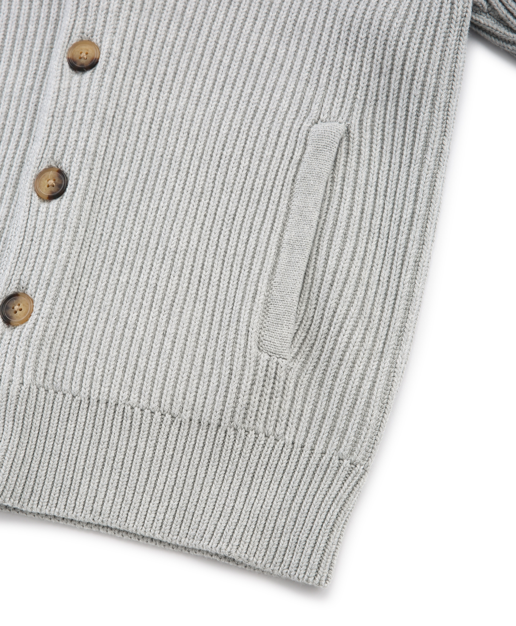 [브룩스브라더스] 코튼 립 숄 가디건 (그레이) (BBWCMF8677WES) 대표 이미지