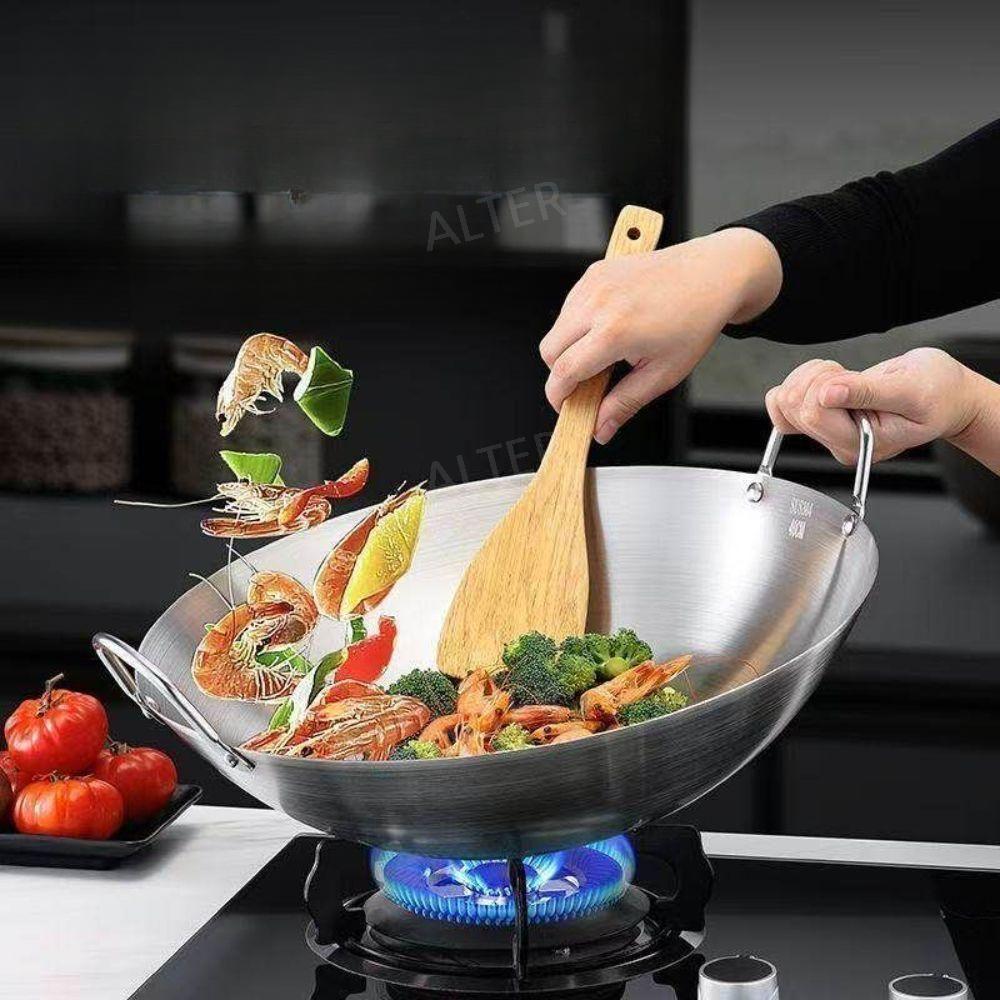 식당 업소용 중식 양손 냄비 스테인리스 상업용 튀김 대형 대형웍 시골 47cm 304 - 상세 이미지 4