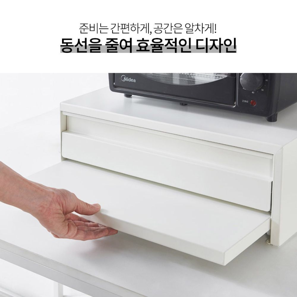 전자레인지 거치대 서랍형 전자렌지다이 선반 미니렌지대 받침대 이미지 6