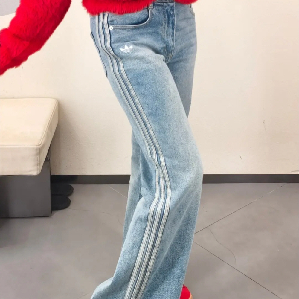 아디다스 오리지널 워시드 플레어 여성 데님 팬츠 라이트블루 KT3173 - 상세 이미지 5