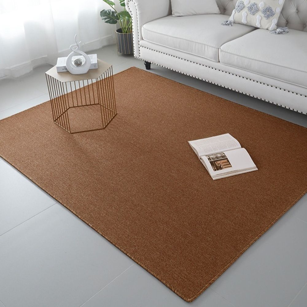 초대형 카페트 거실용 대형 러그 북유럽 카펫 인테리어가구 거실매트 갈색, 150x150cm - 상품 이미지