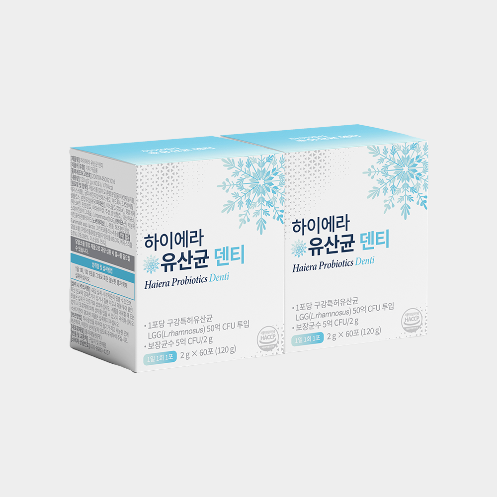 트리아티 하이에라 구강유산균 덴마크 덴티 입냄새 제거 구취 치아 60포, 1개 - 상세 이미지 5