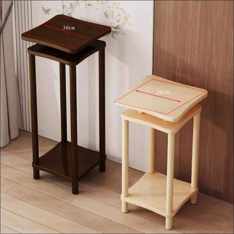 원목 화분 받침대 다육이 진열대 발코니 우드 인테리어 월넛 79cm - 상품 이미지