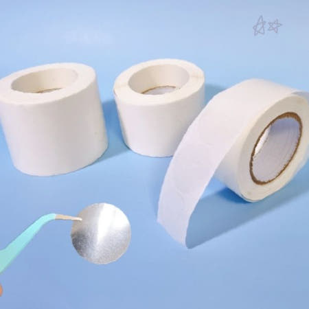 포장용 투명 원형 밀봉 라벨 스티커 롤 테이프 택배 봉투 마감 씰링 용품 사무실