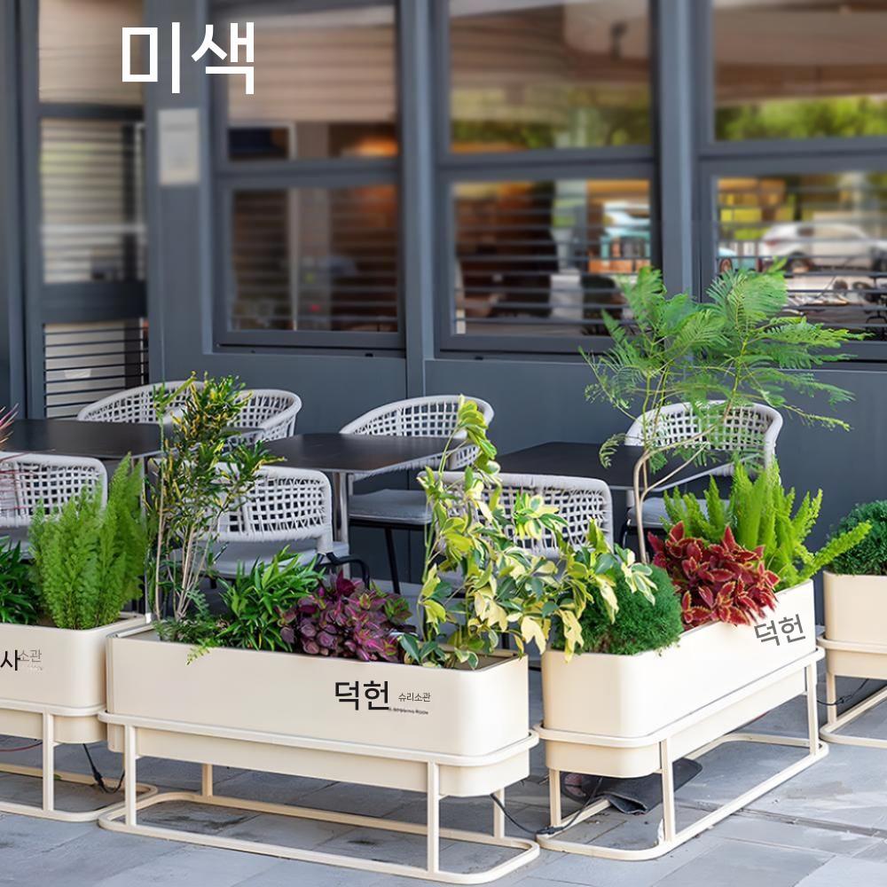 카페 철제 플랜트박스 야외 식물상자 조경 파티션 화단 가든 식물 - 상세 이미지 4