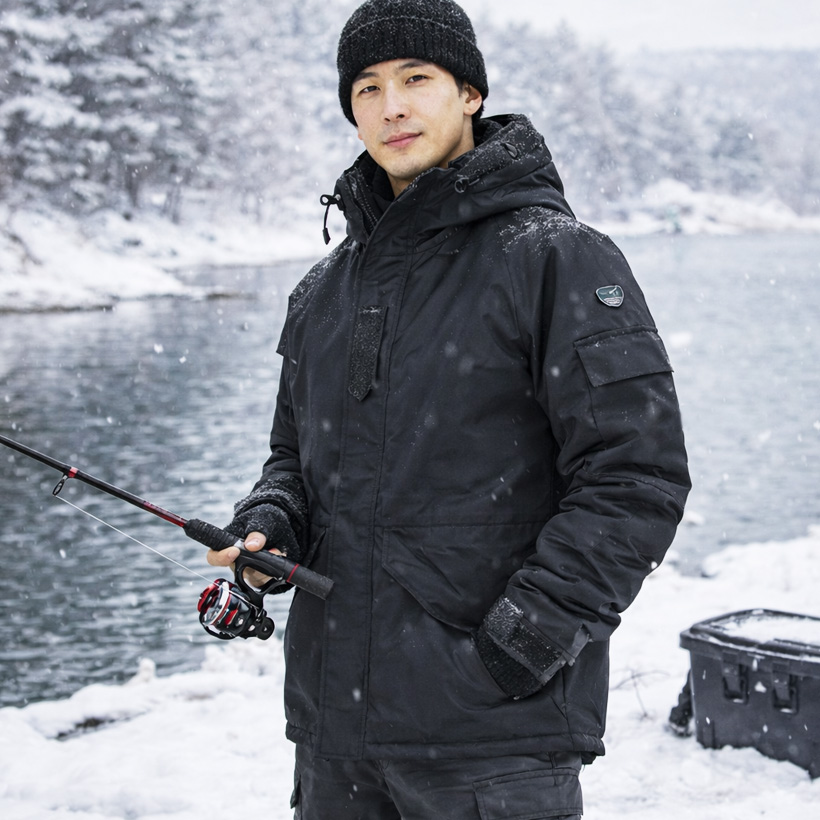 빅사이즈 겨울 낚시복잠바 방풍 방한 동계낚시용점퍼 갯바위 바다낚시 사파리 야상패딩 오버핏 - 상품 이미지