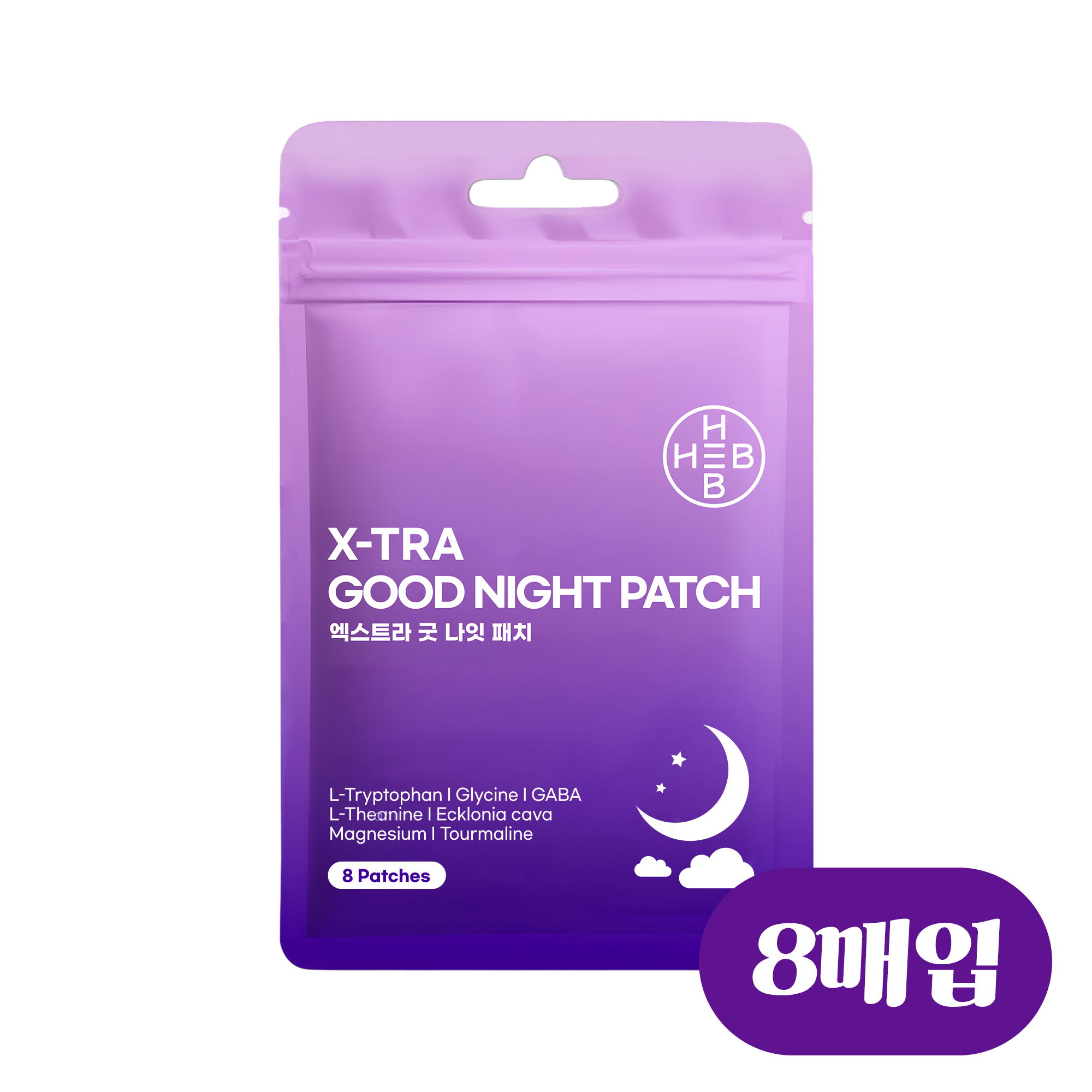 HEB 햅 엑스트라 굿나잇 패치 8매입 붙이는 멜라토닌 햅패치 제품 이미지