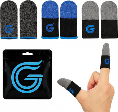 G-YXHZ [해외]6팩 게이밍 핑거 슬리브 - 모바일 게임용 엄지 게이머/연인을 위한 발렌타인 데이 선물 매끄럽고 땀 방지 모든 터치스크린 장치(삼색)와 호환 가능 Tricolor