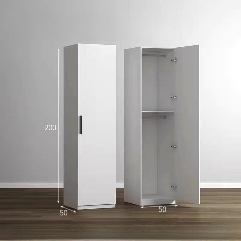 블루바구니 폭좁은수납장 거실수납장 틈새장 침대 30 x 50x200 4단 파티클보드 싱글 도어 조립 필요 - 상세 이미지 4