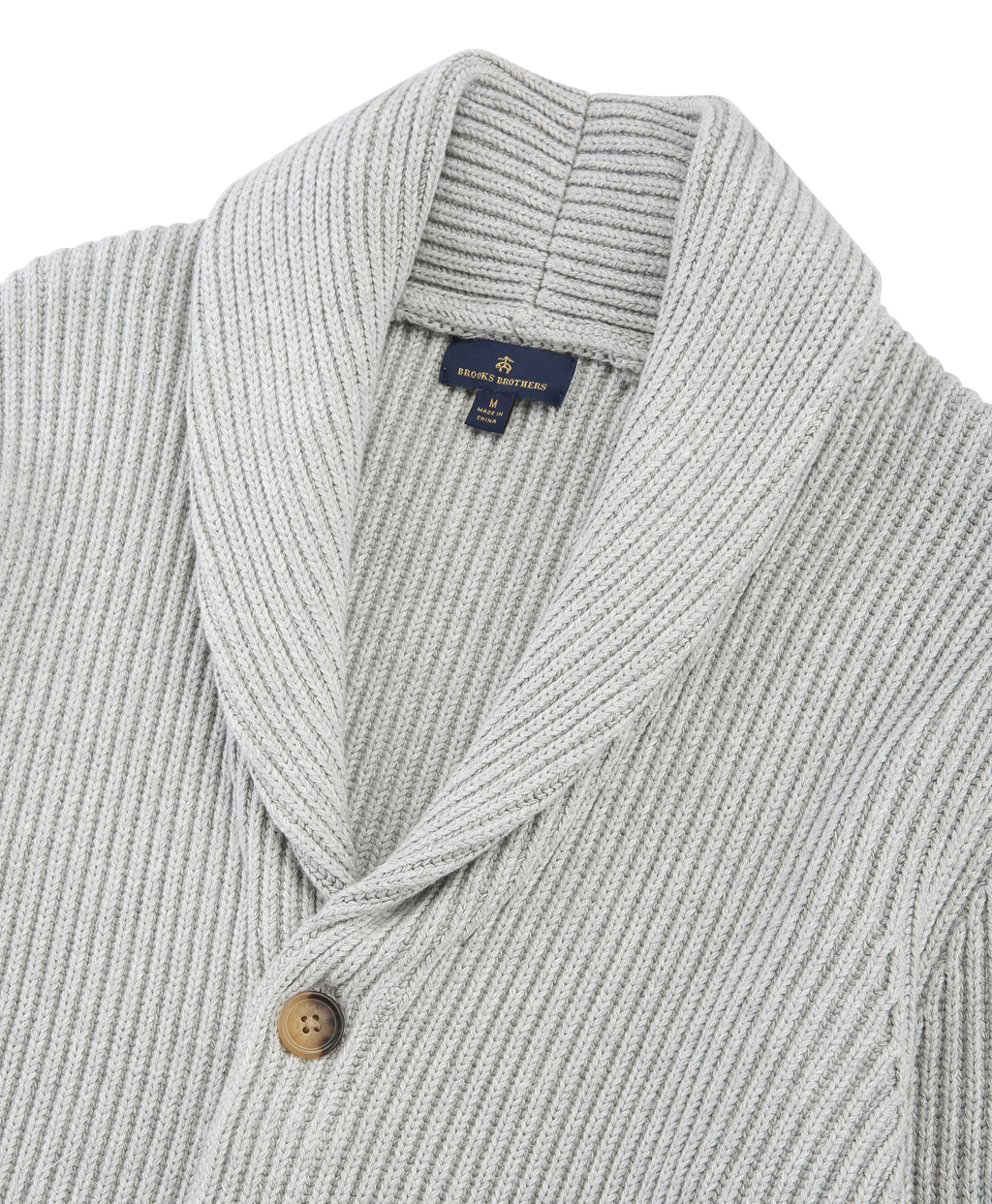 [브룩스브라더스] 코튼 립 숄 가디건 (그레이) (BBWCMF8677WES) 상세 이미지 4