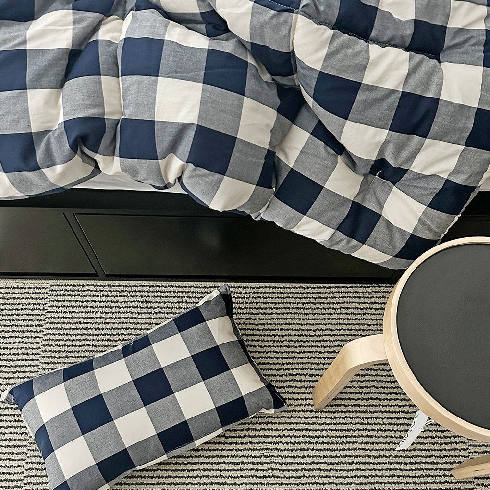 클래식 빅체크 워싱 광목 30수 순면 국내제작 사계절 항균 차렵이불 SS