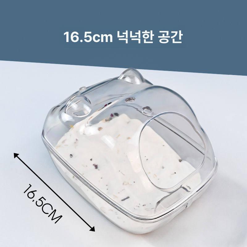 햄스터용품 은신처 골든 아크릴 햄스터데크 발판 화장실 중형 - 상세 이미지 4