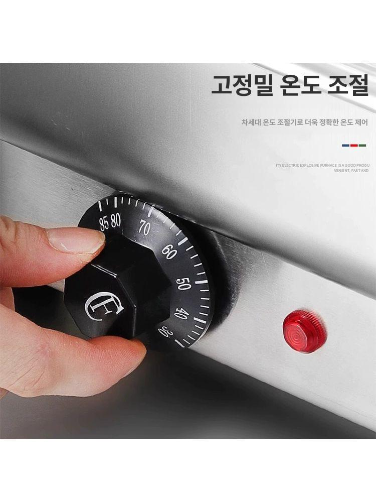 반찬 워머기 업소용 중탕기 음식 뷔페 소스 구내식당 투명 뚜껑 이중 칸 9l - 상세 이미지 5