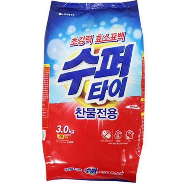 찬물 세탁 세제 드럼 가루 세제 고효율 세탁기 3kg 빨래 - 상품 이미지