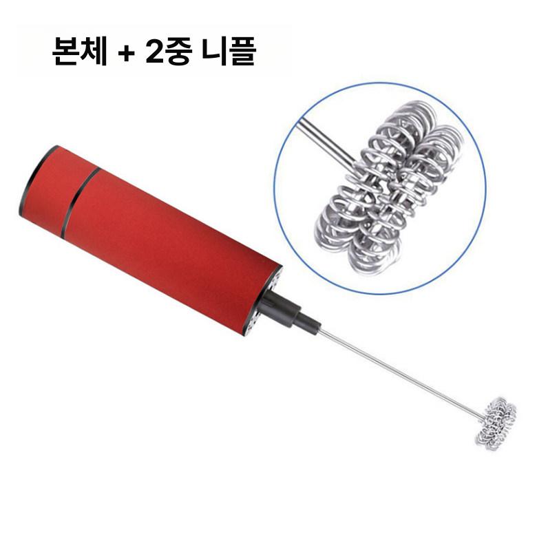 초고속 베이킹 충전식 거품기 믹서 반죽 머랭기 계란 본체 레드 소켓+단층+이중층 배터리 - 상세 이미지 4