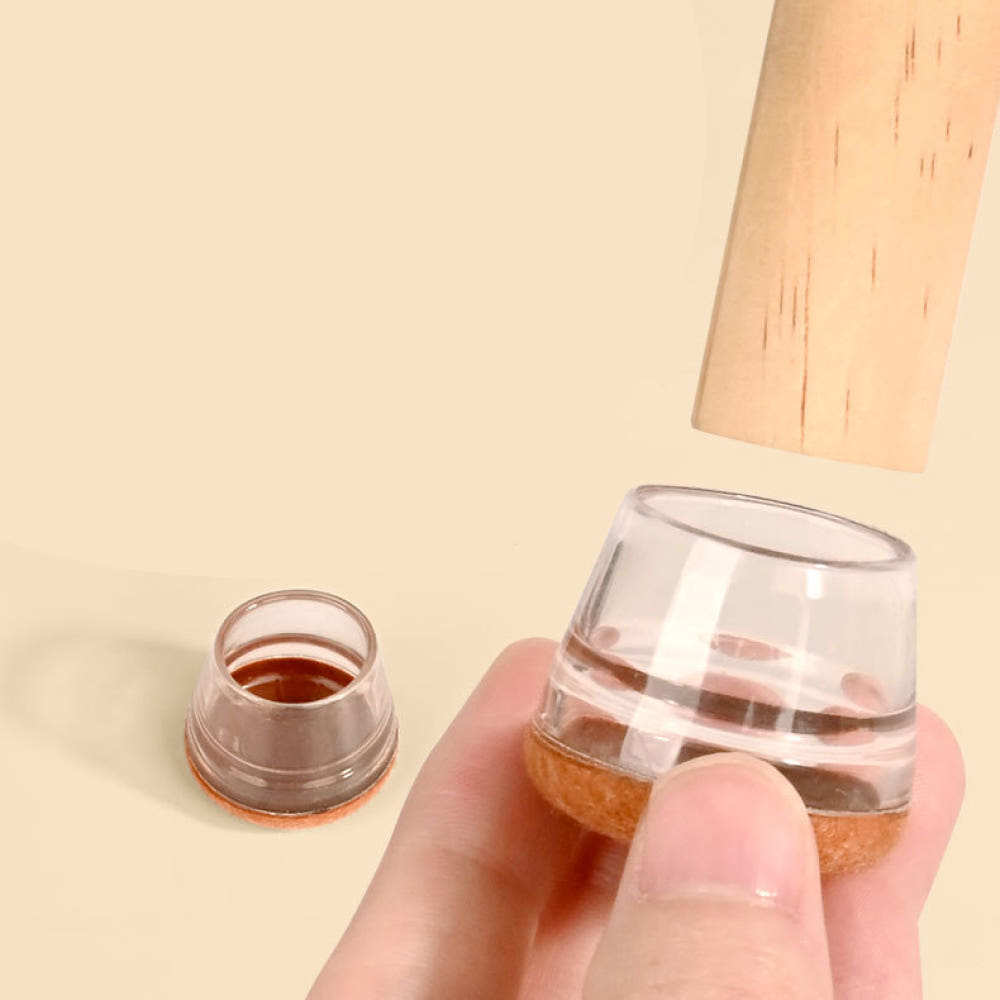 긁힘없는 투명 의자다리 커버 층간소음 방지 캡 마루바닥 보호대 실리콘 - 상품 이미지