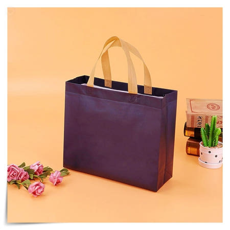 부직포 가방 쇼핑백 장바구니 에코백 네이비 선물용 10p